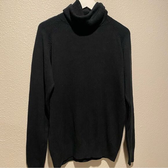 Vintage 80’s  BJ Christen sweater Long sleeve cowl neck size medium black - Picture 2 of 8